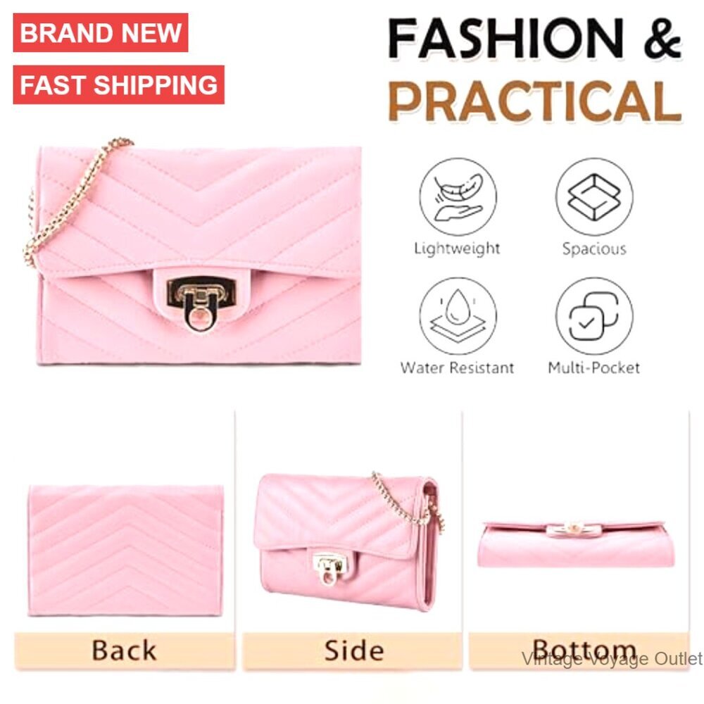 Small Crossbody Bag with Phone & Wallet Compartments, Adjustable Strap - Picture 7 of 7